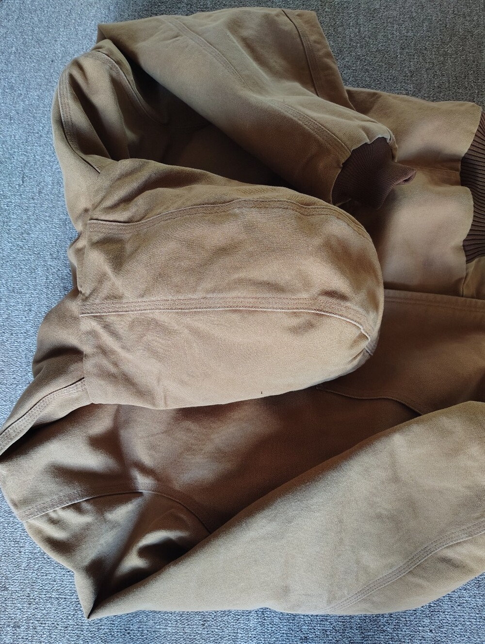 Carhartt Men's Brown Hooded Zip Front Quilt-Lined Insulated Jacket XL - Picture 9 of 16